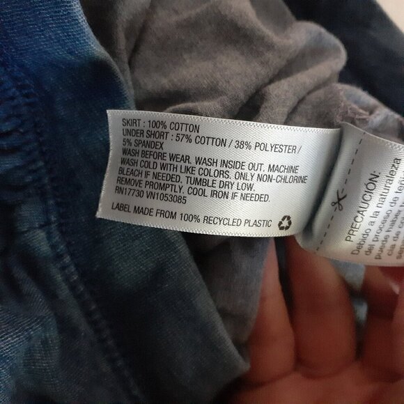 Cat & Jack Girls Size Medium 7/8 Blue Tiered Pull On Skort - Picture 6 of 7